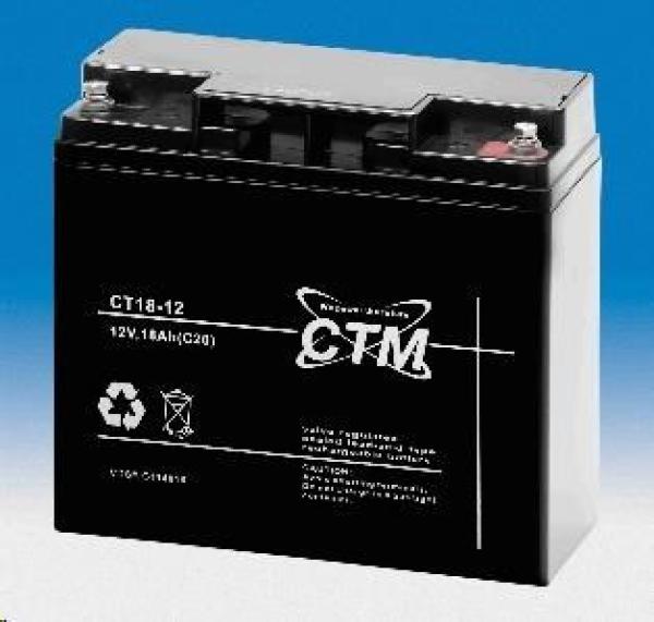 Batéria - CTM CT 12-18 (12V/ 18Ah - M5),  životnosť 5 rokov