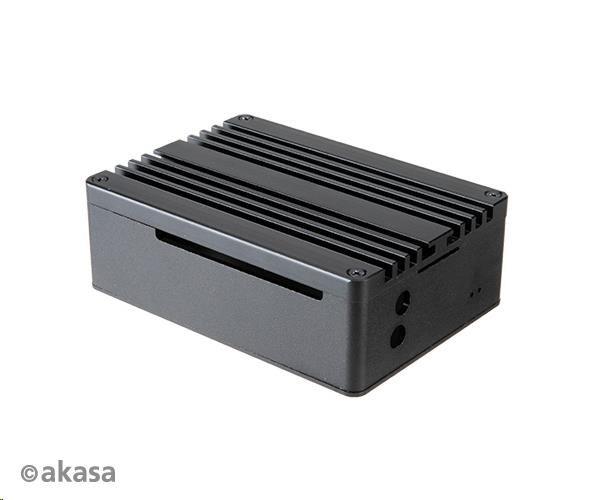 AKASA box pre Raspberry Pi 4 Model B,  rozšírený hliník,  s tepelnými modulmi (skrytý slot SD)1