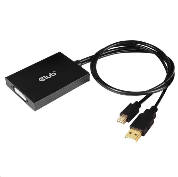 Club3D Adaptér aktivní Mini DisplayPort 1.2 na Dual Link DVI-D Active Adapter,  pouze HDCP,  4k30Hz,  60cm1