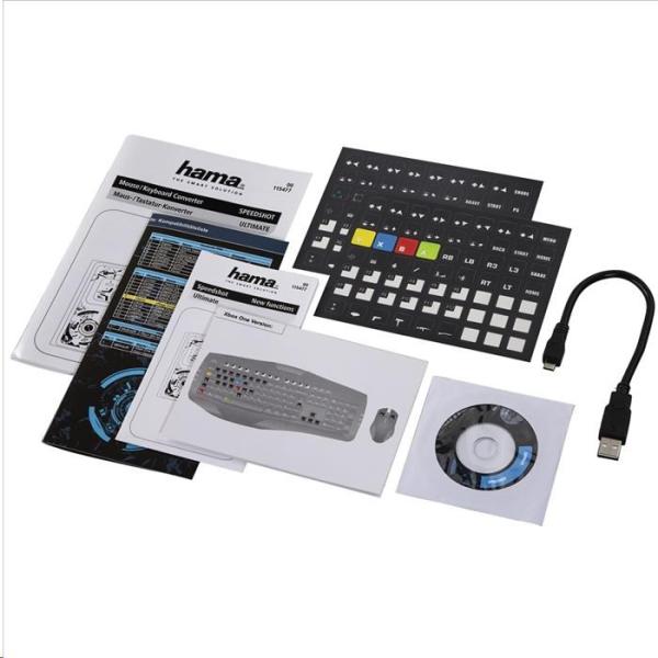 Hama konvertor pro myš/ klávesnici "Speedshot Ultimate" pro PS4/ PS3/ Xbox One/ Xbox360,  šedý4