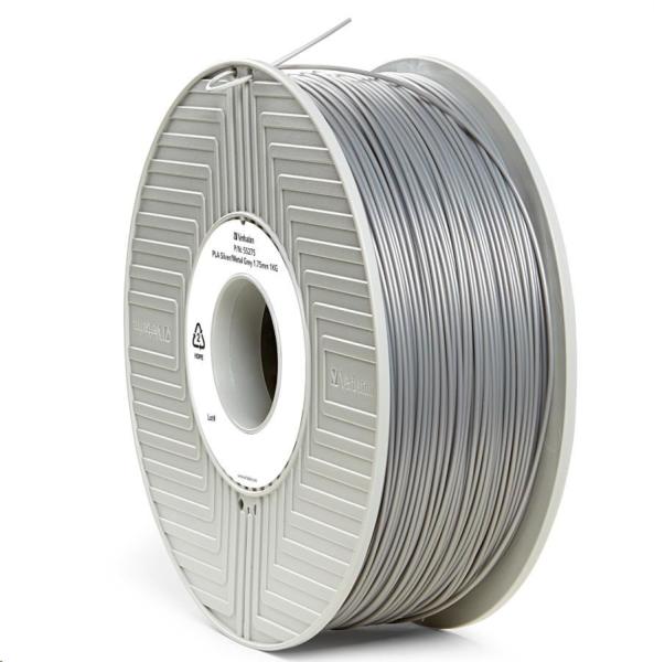 VERBATIM Filament pre 3D tlačiarne PLA 1.75mm, 335m, 1kg strieborná/kovovo sivá (55275)1