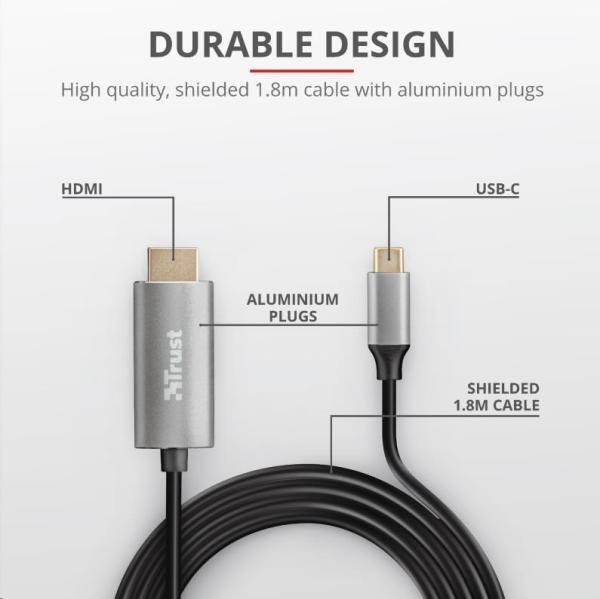 Adaptérový kábel TRUST Calyx USB-C na HDMI4