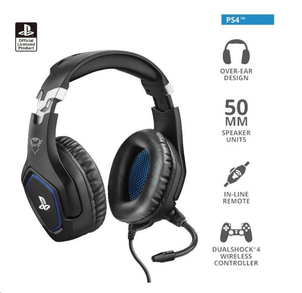 TRUST sluchátka GXT 488 Forze PS4 Gaming Headset - Sony Licensed - black1