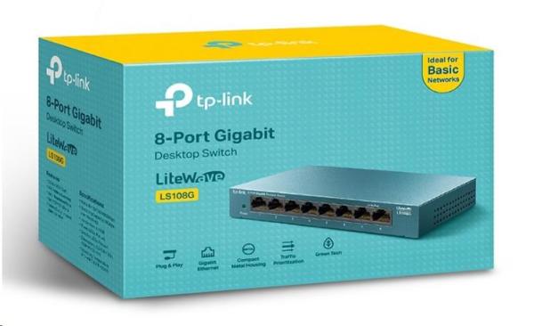 TP-Link LiteWave switch LS108G (8xGbE,  fanless)3