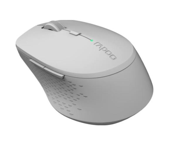 Myš RAPOO M300 Silent Wireless Optical Mouse,  Multi-mode: 2.4 GHz,  Bluetooth 3.0 & 4.0,  Sivá3