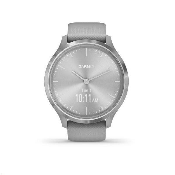 Garmin monitorovací náramek a hodinky vivomove3 Sport,  Silver/ Gray Band1