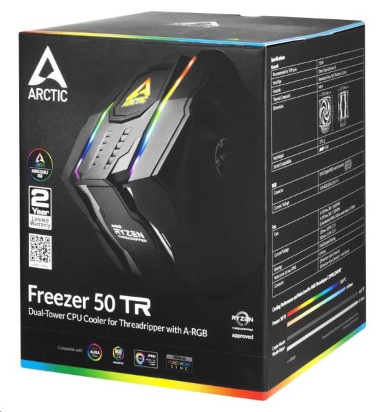 ARCTIC Freezer 50 TR Dual Tower CPU chladič s A-RGB (pre AMD Threadripper) + ovládač11