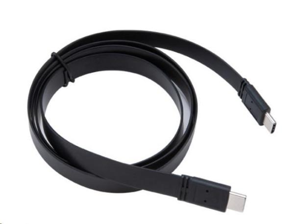 Kábel AKASA PROSLIM,  USB 3.1 Gen2 Type-C na Type-C,  10Gbps,  4K,  rýchle nabíjanie 3A/ 5V,  1M