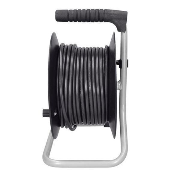 Solight prodlužovací přívod na bubnu,  4 zásuvky,  25m,  černý kabel,  3x 1, 5mm21