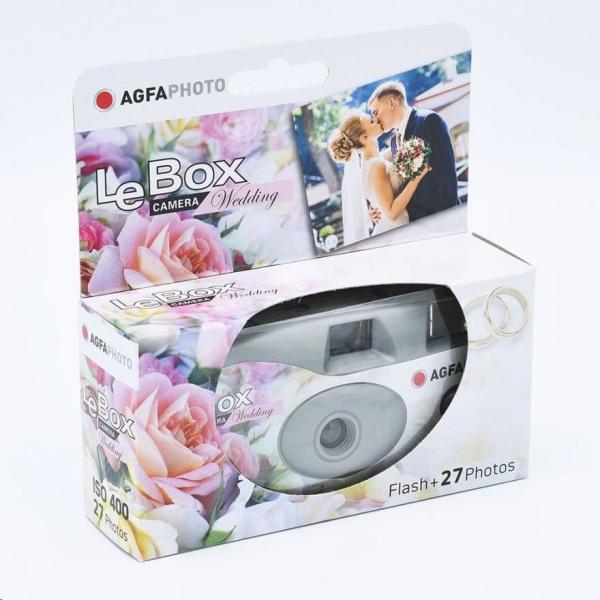 Agfaphoto LeBox Wedding Flash 400/ 27 - jednorázový analogový fotoaparát0
