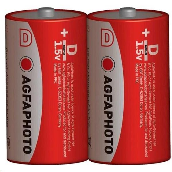AgfaPhoto zinková baterie R20/ D,  shrink 2ks