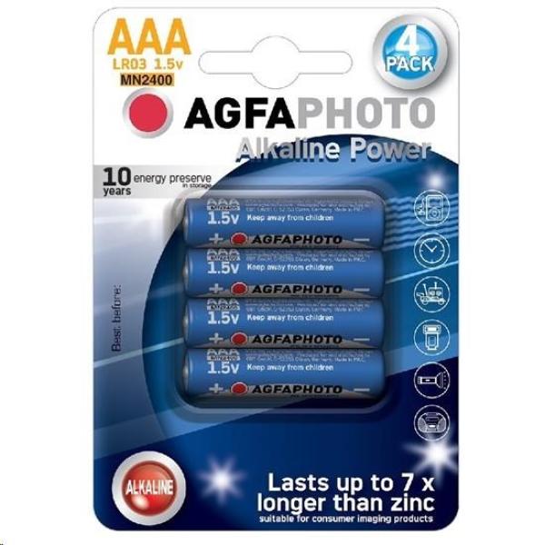 AgfaPhoto Power alkalická baterie LR03/ AAA,  blistr 4ks