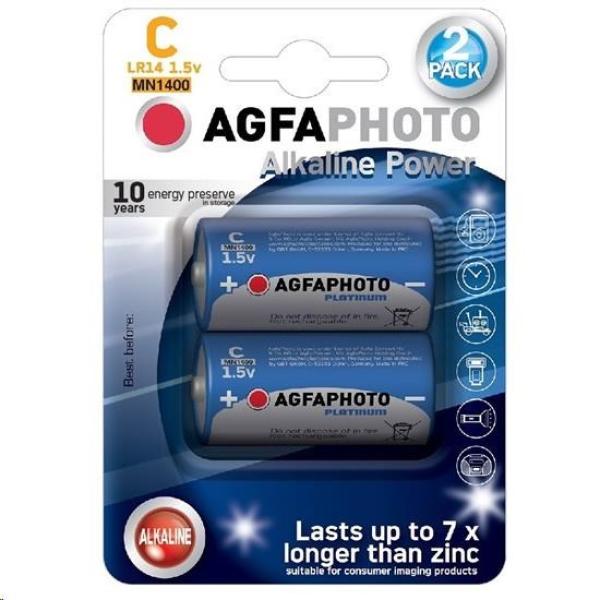 AgfaPhoto Power lkalická baterie LR14/ C,  blistr 2ks