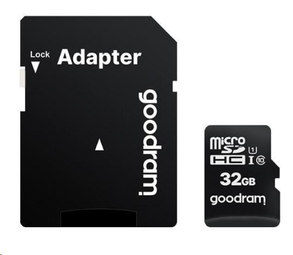 Karta GOODRAM MicroSDHC 32GB M1AA,  UHS-I Class 10,  U1 + adaptér