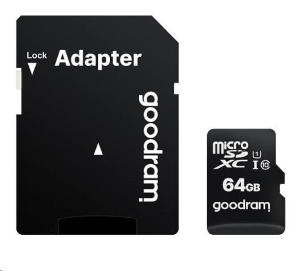GOODRAM MicroSDXC karta 64GB M1AA,  UHS-I Class 10,  U1 + adaptér
