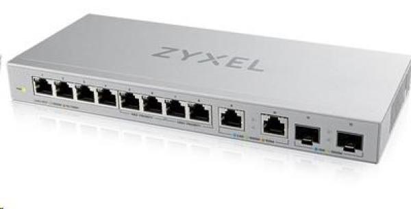 Zyxel XGS1010-12 12-portový gigabitový prepínač,  8x gigabitový RJ45,  2x 2, 5GbE RJ45,  2x SFP+