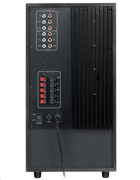 GENIUS repro SW-HF 5.1 6000 Ver. II/  5.1/  200W/  Drevený/  Diaľkové ovládanie1