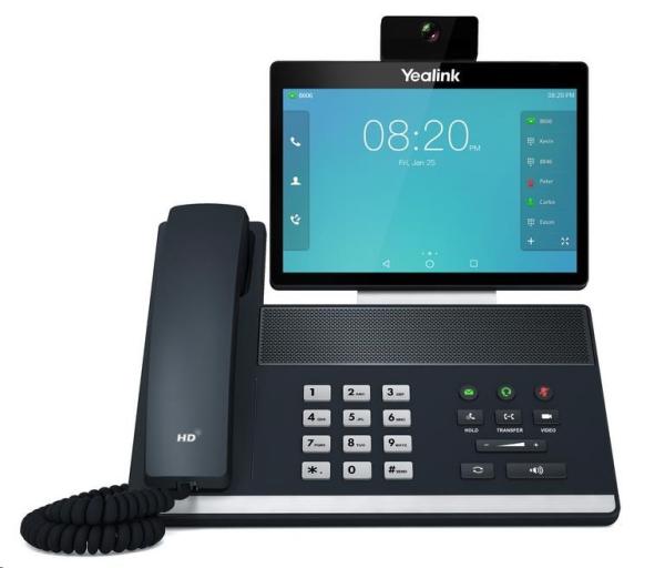 IP telefón Yealink VP59,  8" 1280x800 LCD,  2x 10/ 100/ 1000,  Wi-Fi,  Bluetooth,  FHD kamera,  PoE,  16xSIP,  2xUSB,  bez adaptér1