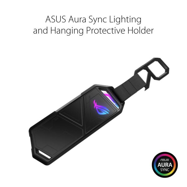 ASUS ROG STRIX ARION SSD NVME AURA case,  USB-C 3.2,  M.2 NVMe SSD kovový box,  délka 30-80 mm,  AURA RGB11