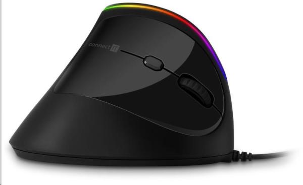 CONNECT IT GAME FOR HEALTH ergonomická vertikálna myš, drôtová, čierna1