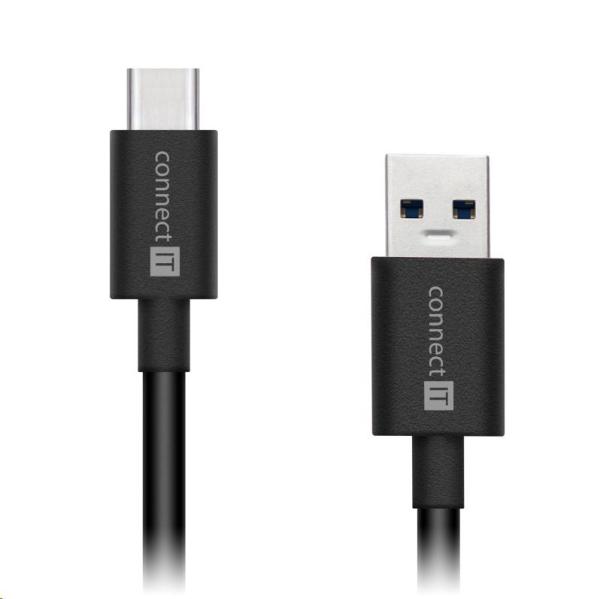 CONNECT IT Wirez USB-C (typ C) -> USB-A,  USB 3.1 Gen 1,  čierna,  1 m1