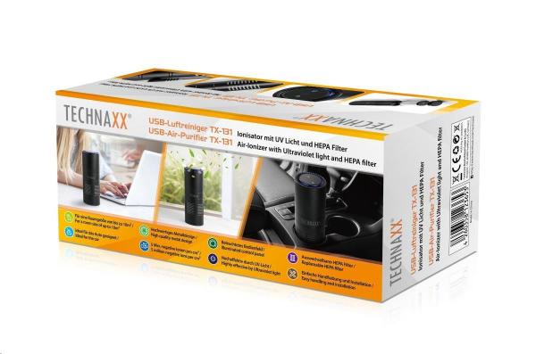 Technaxx čistička vzduchu do auta,  ionizátor s UV světlem,  HEPA filtr,  černá4