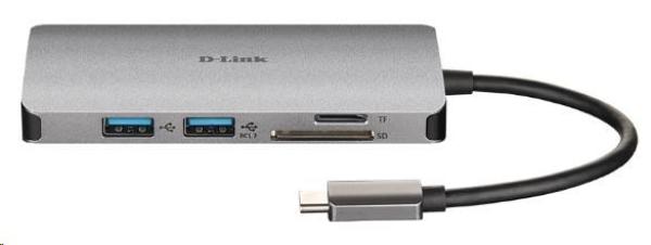 D-Link DUB-M610 Rozbočovač USB-C 6 v 1 s HDMI/ čítačkou kariet/ prívodom napájania1