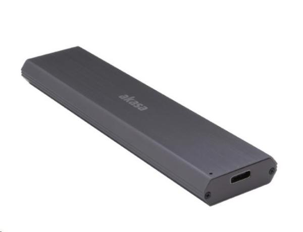 Externý box AKASA pre M.2 PCIe NVMe SSD, USB 3.1 Gen 2 Superspeed+ (podporuje 2242, 2260 a 2280), 10 Gb/s, hliník