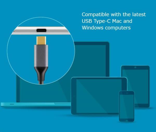 Adaptér AKASA USB-C 2 v 1 (výstup na jeden alebo dva displeje,  HDMI a VGA)7