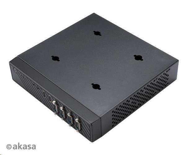 Skriňa AKASA Cypher SPX,  tenké mini-ITX (Sub 2L Chassis so 4 otvormi pre COM porty a 2 x USB 2.0 portov,  možnosť montáž4
