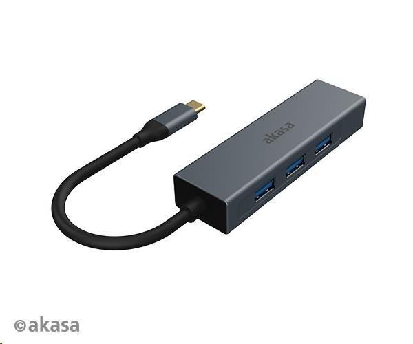 AKASA USB Type-C 4-v-1 rozbočovač s Ethernetom3