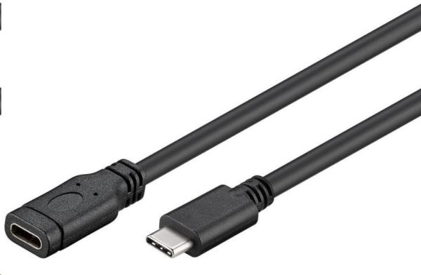 Predlžovací kábel PREMIUMCORD USB-C (USB 3.1 generácia 1),  C/ M - C/ F,  2m