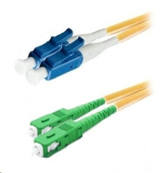 XtendLan duplexní patch kabel SM 9/ 125,  OS2,  LC(PC)-SC(APC),  LS0H,  1m