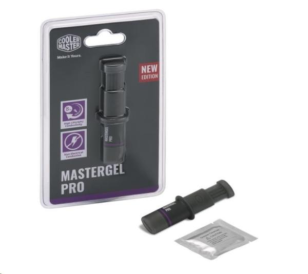 Tepelná pasta Cooler Master pre CPU Master Gel Pro V2,  tep. vodivosť 8 W.m,  1.5 ml,  4 g,  sivá6