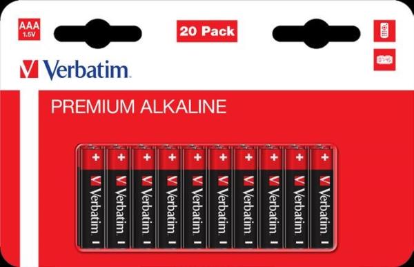 VERBATIM Alkalická Baterie AAA 20 Pack /  LR03