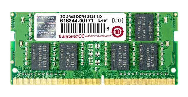SODIMM DDR4 8GB 2133MHz TRANSCEND 2Rx8 CL15,  voľne ložené