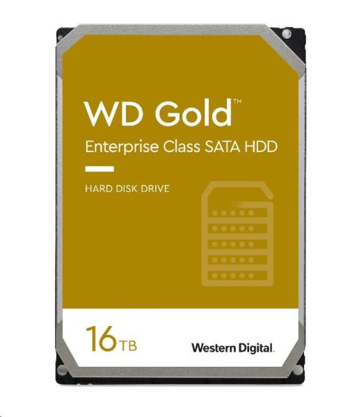 WD GOLD WD161KRYZ 16TB SATA/  6Gb/ s 512MB cache 7200 otáčok za minútu,  CMR,  Enterprise