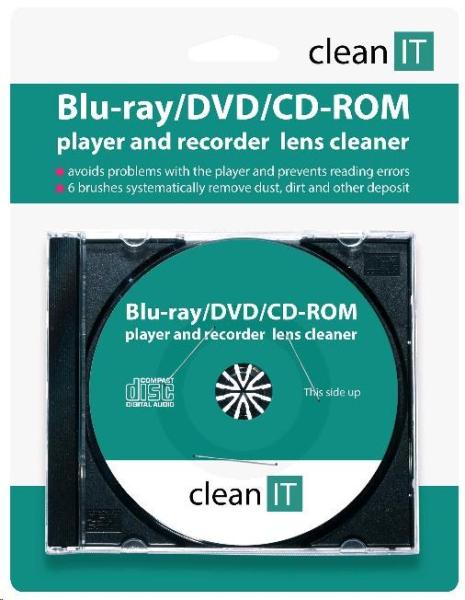 Čistiace CD CLEAN IT pre prehrávače Blu-ray/ DVD/ CD-ROM (náhrada za CL-32)