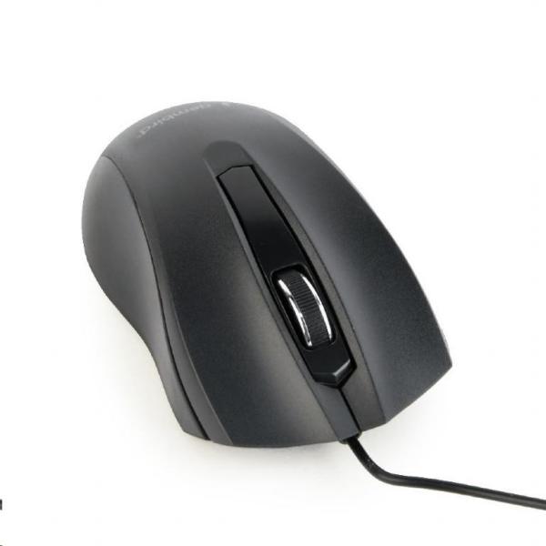 Myš GEMBIRD MUS-3B-01,  drôtová,  optická,  1000 dpi,  USB,  čierna0
