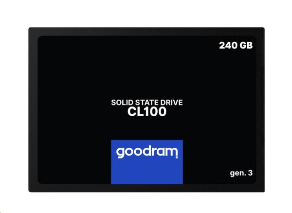 GOODRAM SSD CL100 Gen.3 240 GB SATA III 7 mm,  2, 5" (R: 520 MB/ s; W 400 MB/ s)