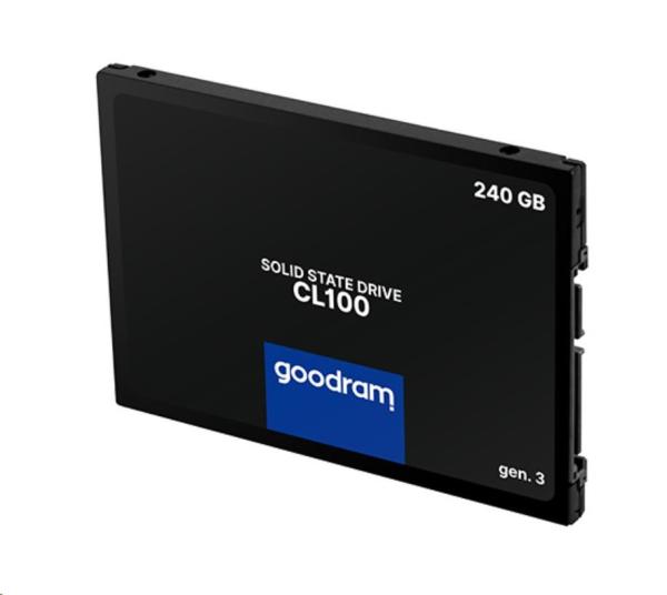 GOODRAM SSD CL100 Gen.3 240 GB SATA III 7 mm,  2, 5" (R: 520 MB/ s; W 400 MB/ s)0