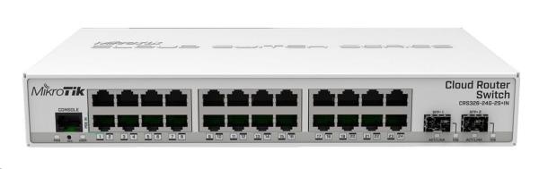 MikroTik Cloud Router Switch CRS326-24G-2S+IN,  800MHz CPU,  512MB RAM,  24xLAN,  2x SFP+,  vrátane. Licencia L5
