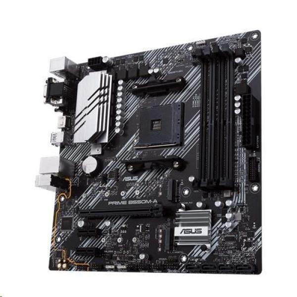 ASUS MB Sc AM4 PRIME B550M-A,  AMD B550,  4xDDR4,  1xHDMI,  1xDVI,  1xVGA,  mATX3