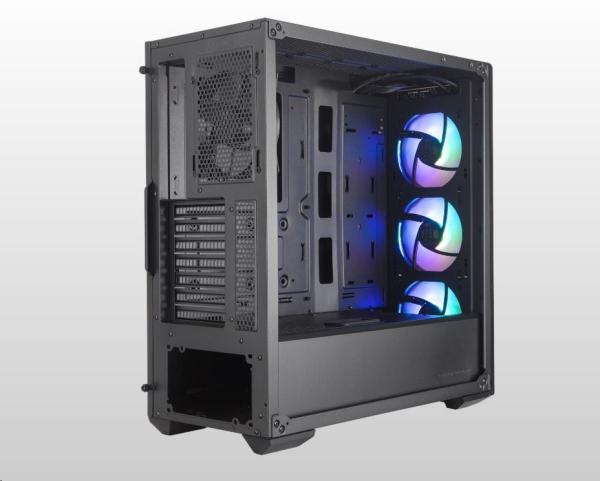 Cooler Master case MasterBox MB520 ARGB,  E-ATX,  Průhledná bočnice,  3x 120mm ARGB Fan,  1x 120mm Fan,  Černá4