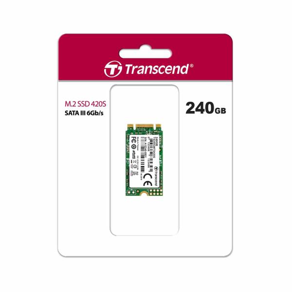 TRANSCEND Industrial SSD MTS420 240GB, M.2 2242, SATA III 6 Gb/s, TLC5