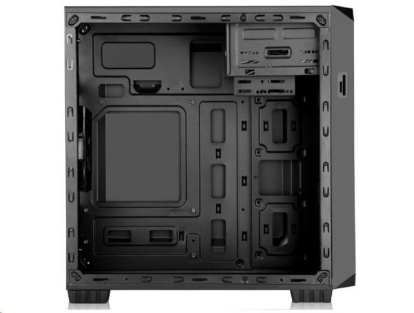 EVOLVEO Shaw 2,  case mATX,  1x 120 mm ventilátor,  přední mesh panel,  prachový filtr,  bez zdroje,  černá2