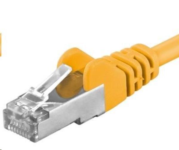 PREMIUMCORD Patch kábel CAT6a S-FTP,  RJ45-RJ45,  AWG 26/ 7 0, 5m žltý