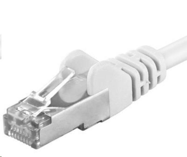 PREMIUMCORD Patch kábel CAT6a S-FTP, RJ45-RJ45, AWG 26/7 2m biely
