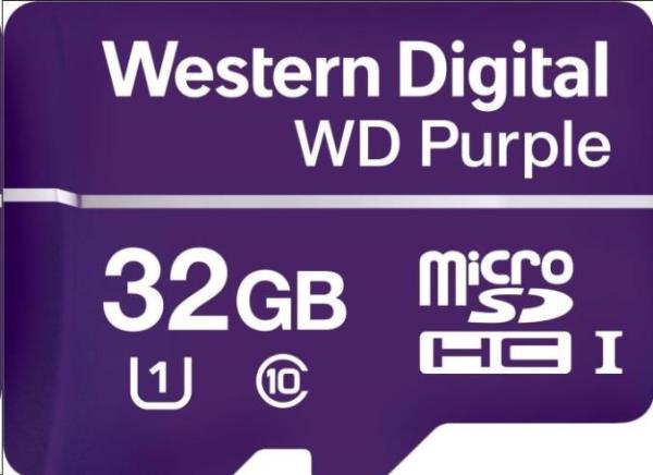 Karta WD MicroSDHC 32 GB fialová WDD032G1P0C Class 10,  16TBW