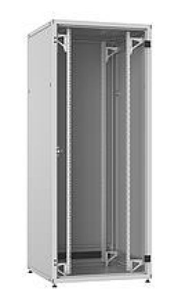 Solarix Rozvaděč LC-50 42U,  800x1000 RAL 7035,  skleněné dveře,  1-bodový zámek